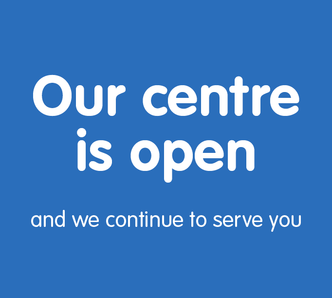 Our centre is open to serve you